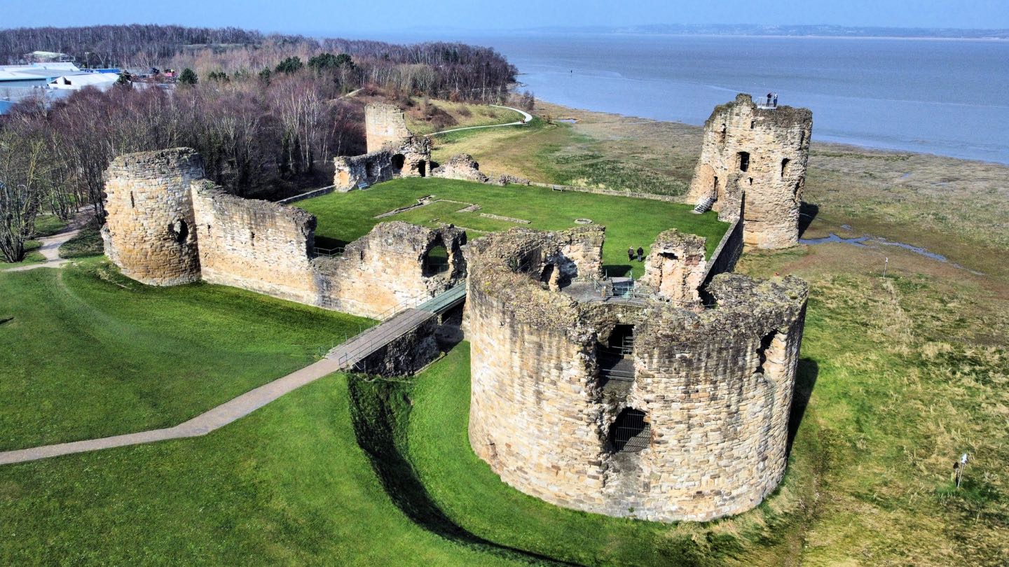Flint Castle ruins at the edge of the Dee estuary